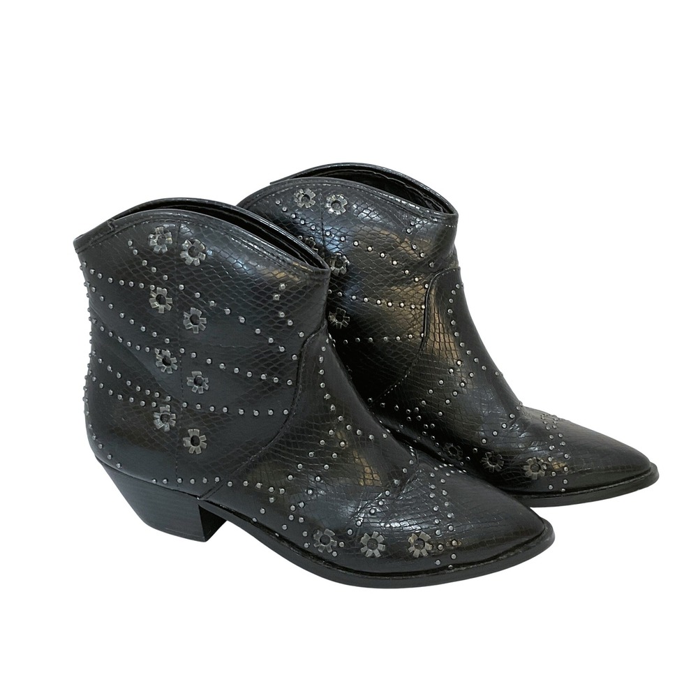 Free People X FarylRobin Western Booties boots cowboy women's 5 vegan‎ leather
